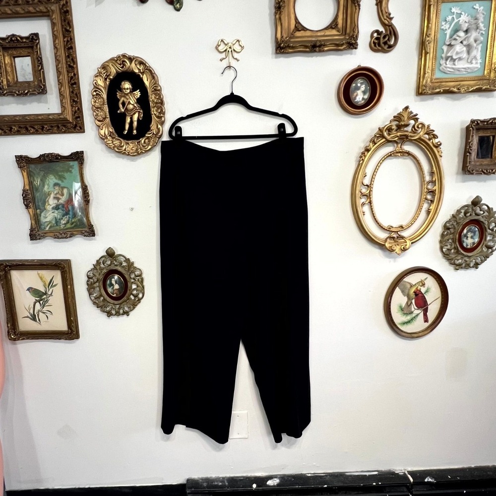 Marina Rinaldi Black Wide Leg Pants Size 20